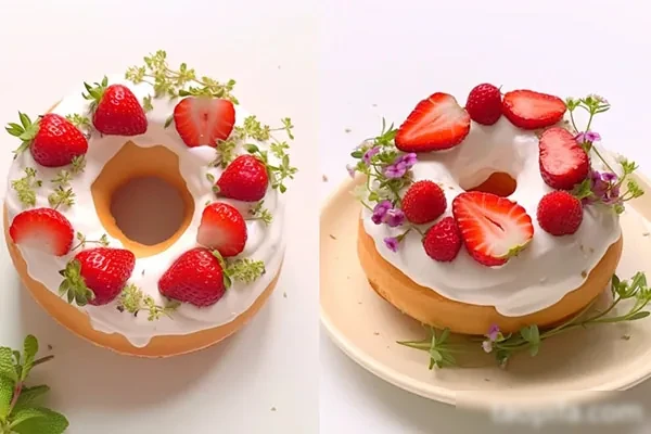 图片[1]-柔软升级、非油炸，果蔬调色装饰9种水果造型甜甜圈配方和视频教程-爆汁配方社