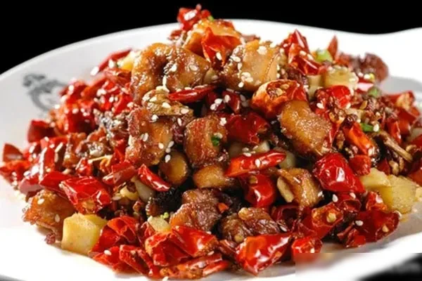 图片[1]-重庆辣子鸡附送泡椒鸡杂和鸡血汤做法-爆汁配方社