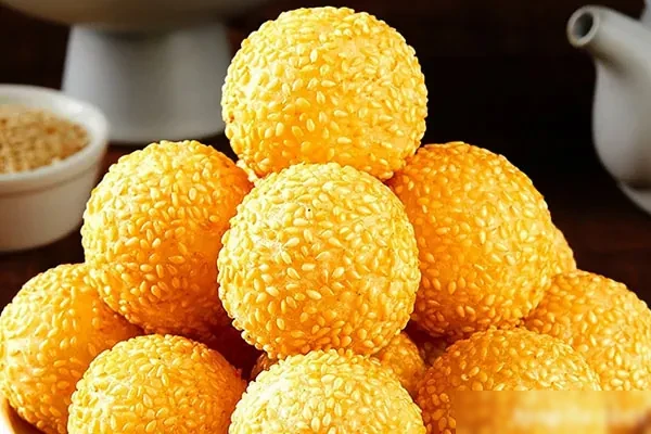 图片[1]-空心大芝麻球详细手法教学-爆汁配方社