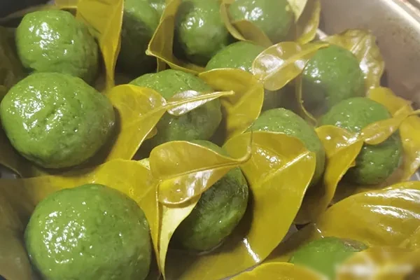 图片[1]-四川成都小吃经典小吃蛋烘糕艾蒿叶儿粑-爆汁配方社